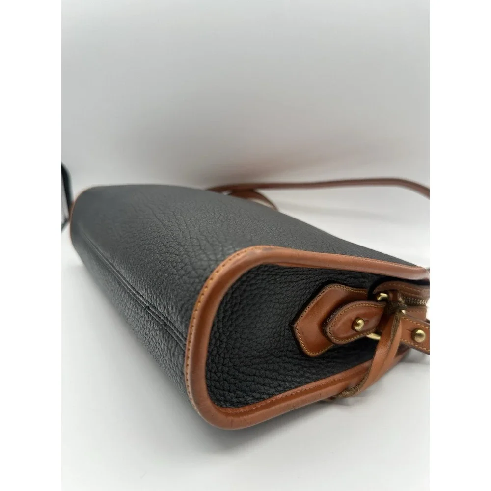 Dooney & Bourke Vintage All-Weather Leather Black/Brown Pebbled Crossbody Bag
